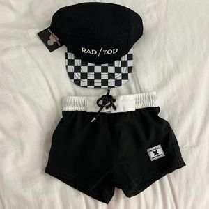 Rad/Tod Swim Trunks and Hat